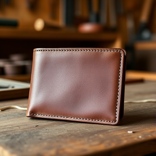 Handmade leather bifold wallet